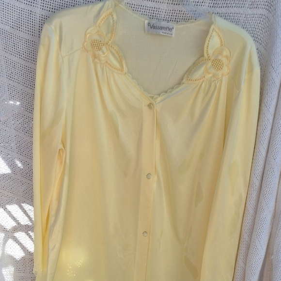 Vintage Vassarrette Eggshell duster / Nightgown L - Picture 3 of 12